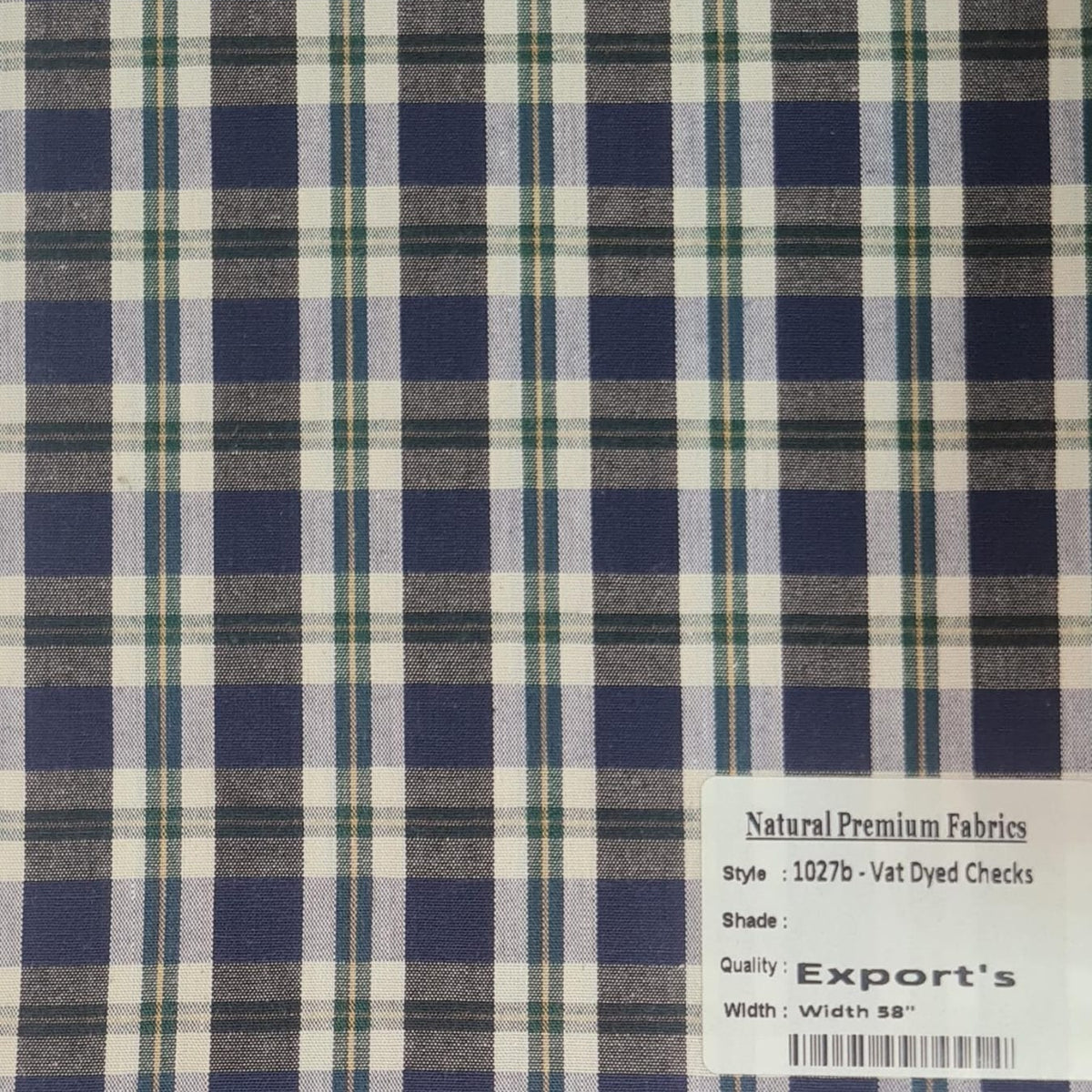 1027b - Vat Dyed Checks